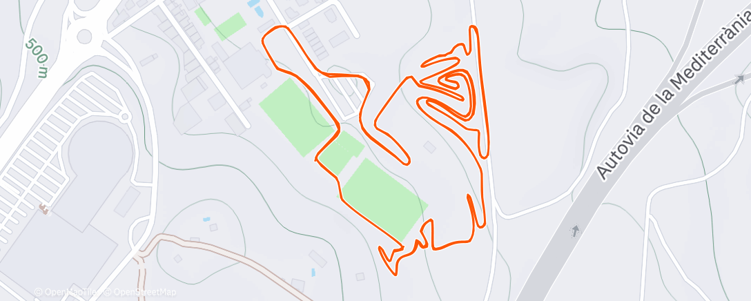 Map of the activity, Actividad vespertina