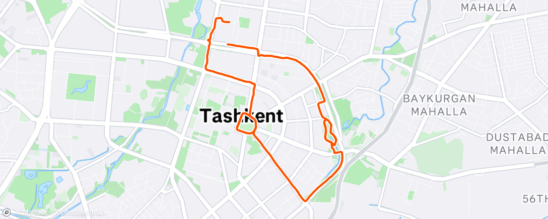 Map of the activity, Morning Run