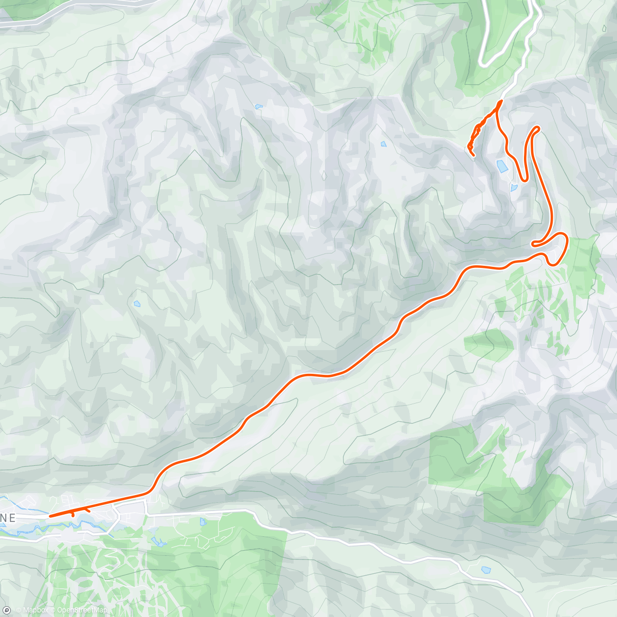 Map of the activity, Backcountry in May