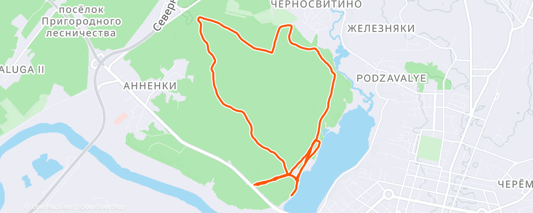 Map of the activity, Ночной забег