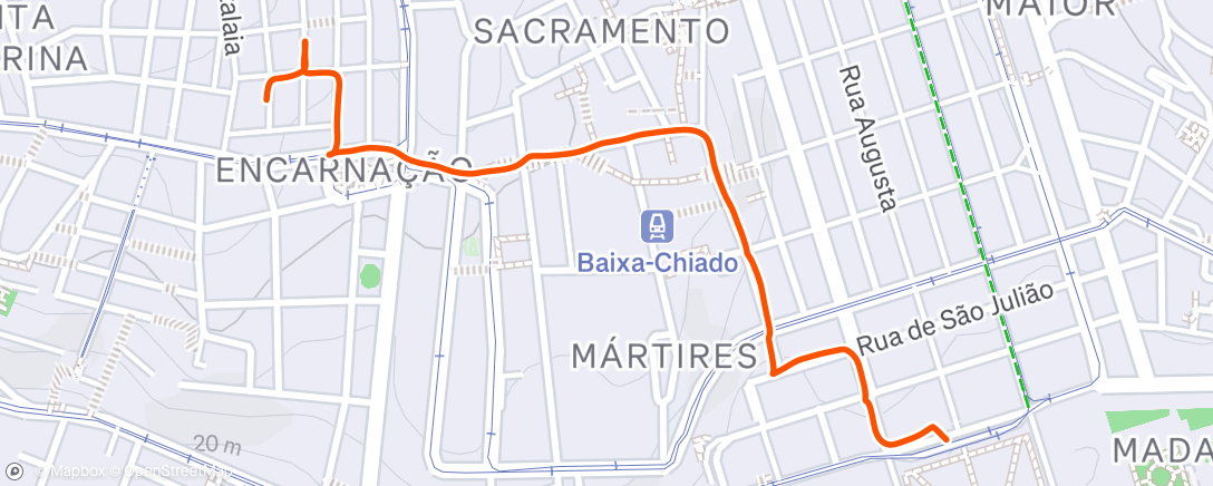 Map of the activity, Morning Run