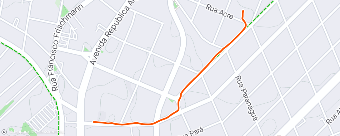 「Caminhada noturna」活動的地圖