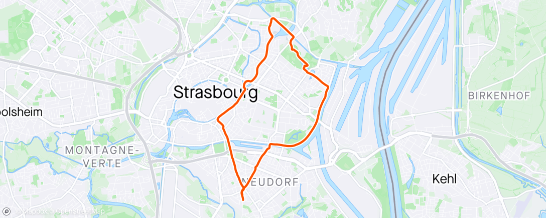 Mappa dell'attività Corsa Strasburgo