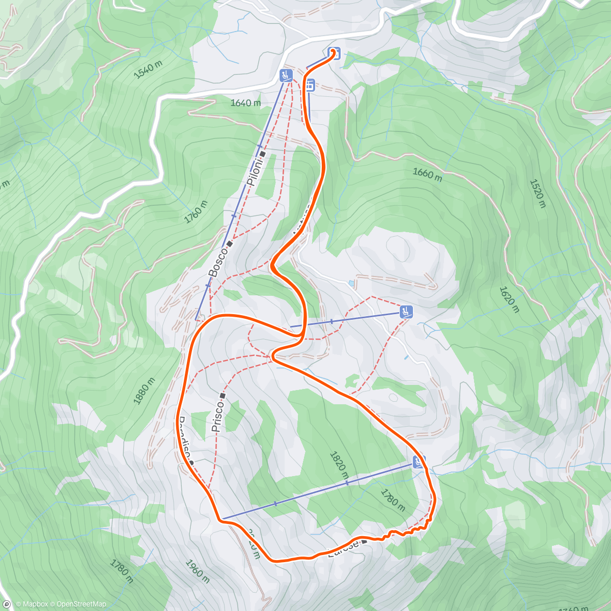 Map of the activity, Lunagaro