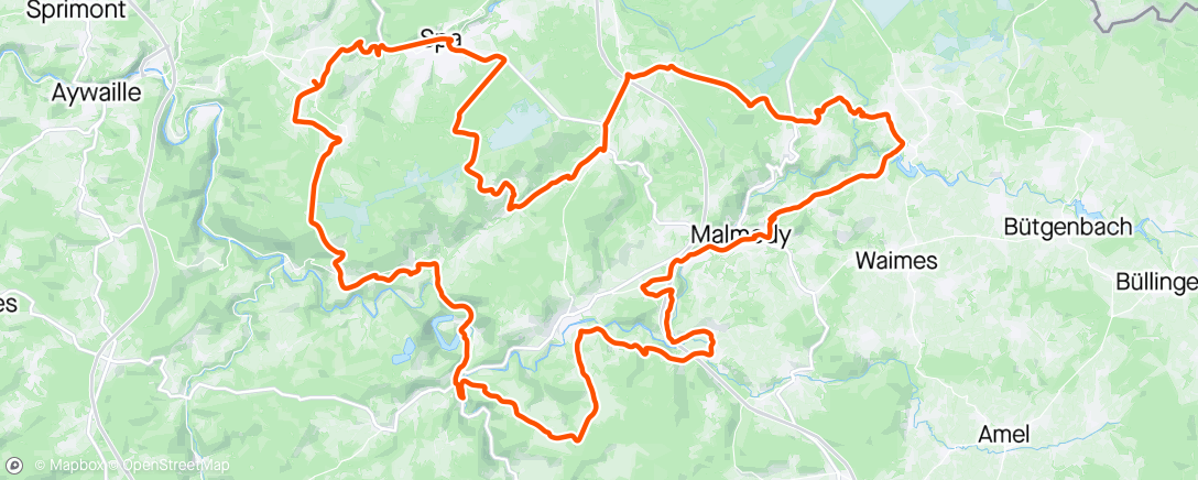 Map of the activity, Endurance sur route