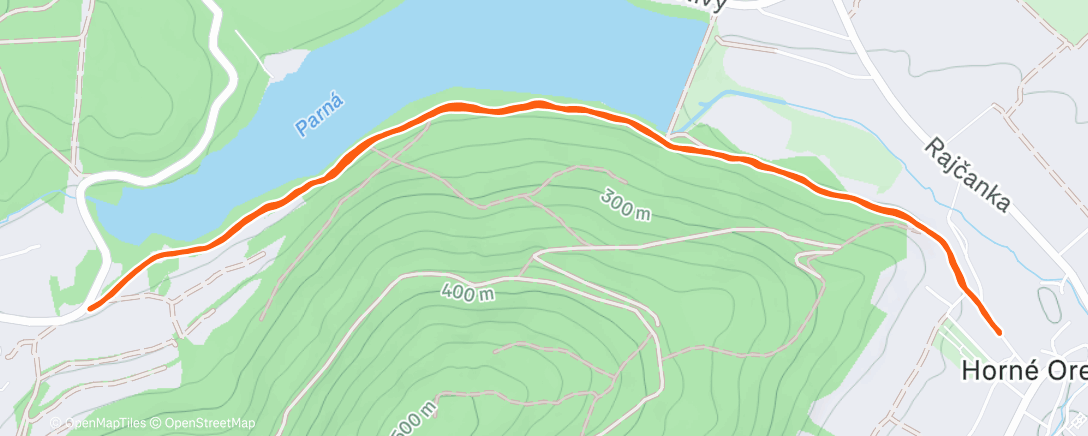 Map of the activity, Lunch Trail Run