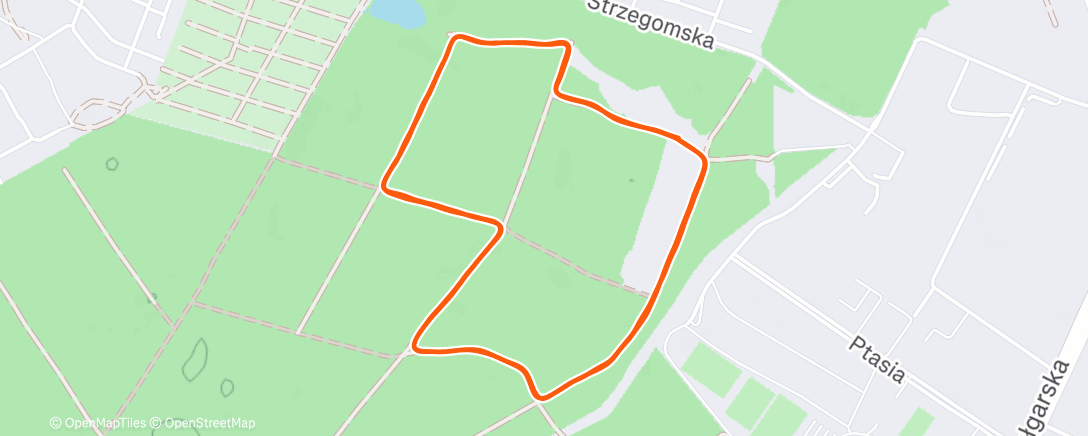 Map of the activity, Parkrun