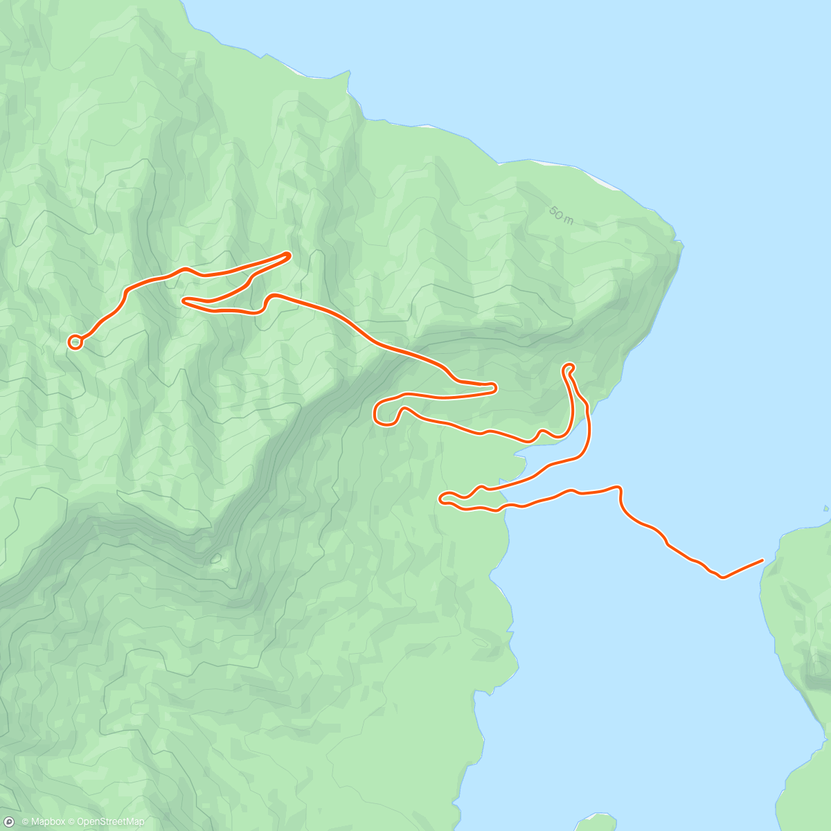 活动地图，Zwift - Climb Portal: Col d'Aspin at 50% Elevation in Watopia