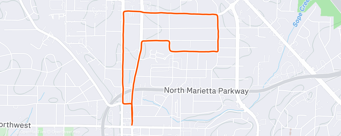 Map of the activity, Morning Run