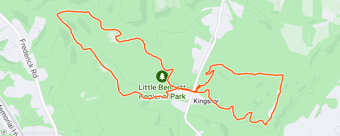 Map of the activity, Afternoon Hike