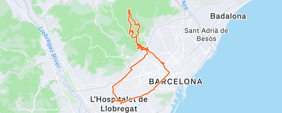 Mappa dell'attività Afternoon Mountain Bike Ride