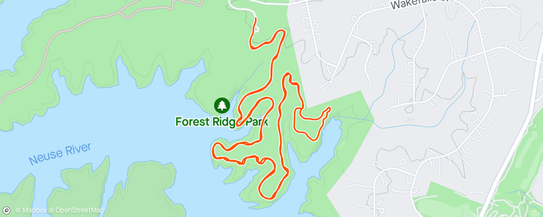 Map of the activity, Me chasing my 11 year old son. He is so fast