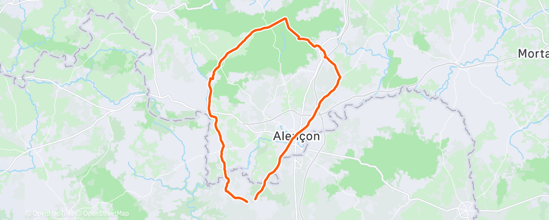 Map of the activity, Sortie vélo dans l'après-midi