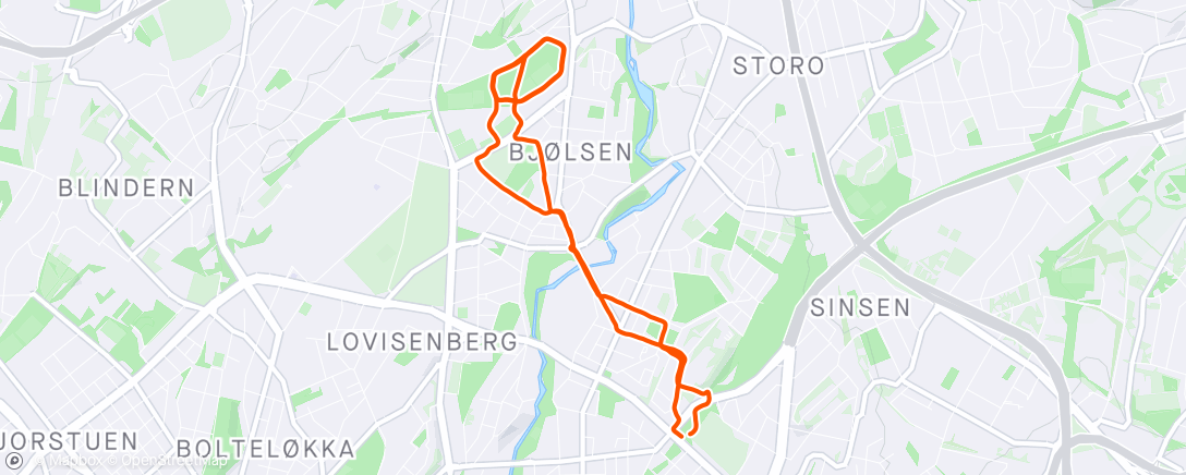 Map of the activity, 10x1000m med Anders 🏃‍♂️