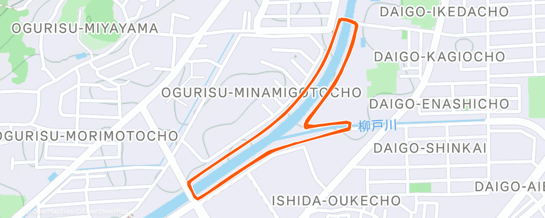 Map of the activity, Morning Run