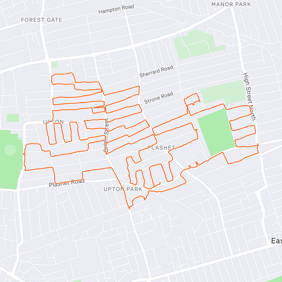 Map of the activity, Lunch Walk