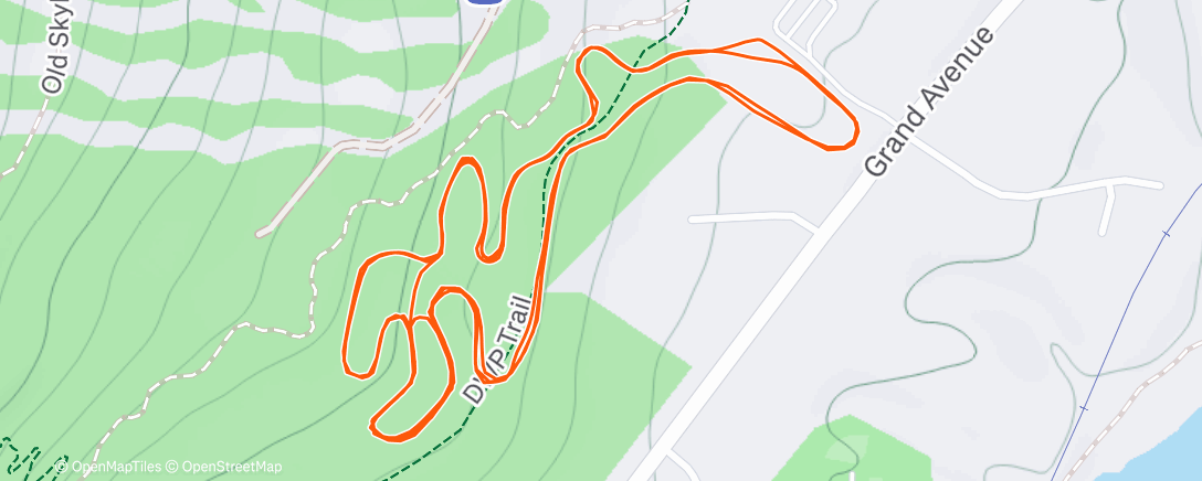 Map of the activity, Kick'n'Glide