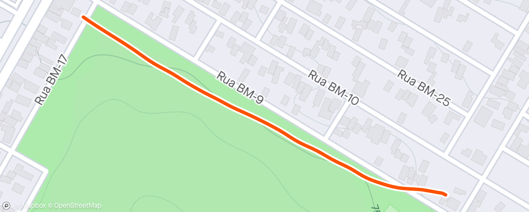 Map of the activity, Caminhada rápida