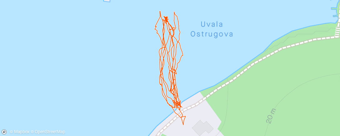 Map of the activity, Lošinj: Čikat plaža