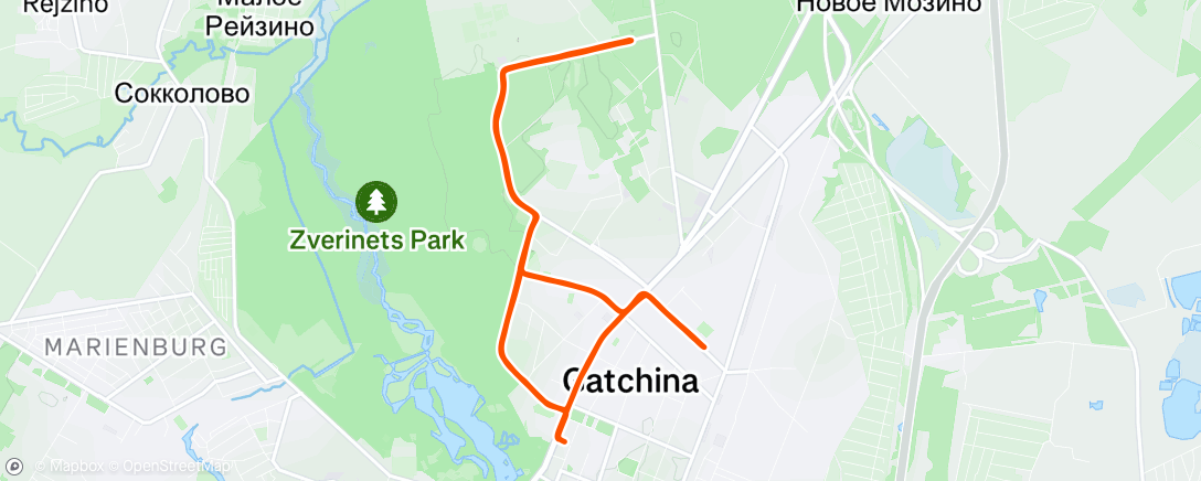 Map of the activity, Lunch Run