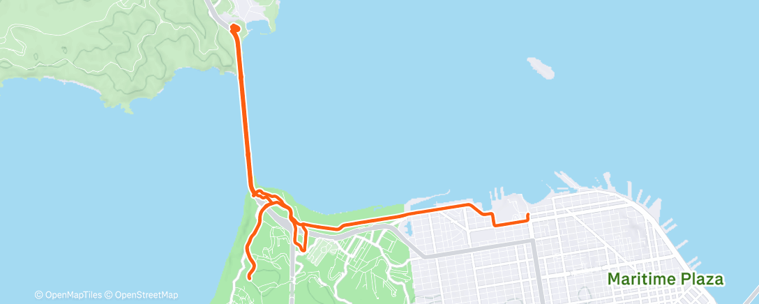 Map of the activity, golden gate halfie w stomach flu 😅