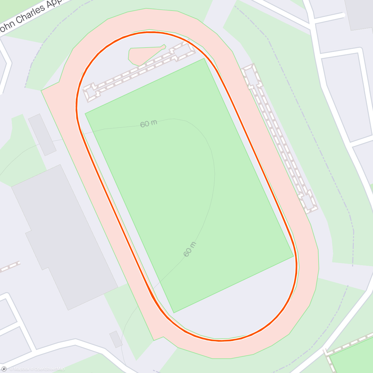 Map of the activity, Track Mile