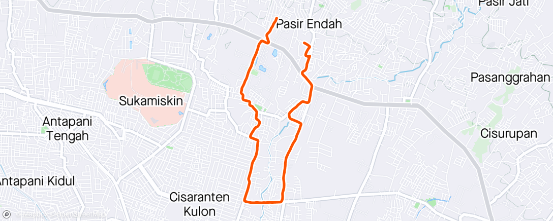 Map of the activity, Sehabis Sahur Run