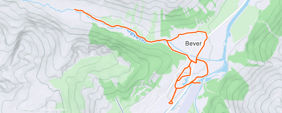 Map of the activity, Spinning Spinas XC
