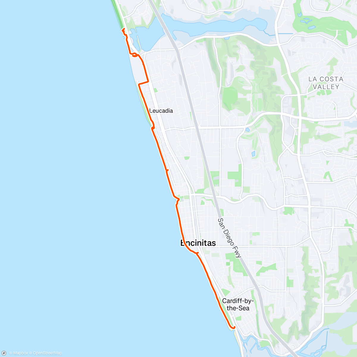 Map of the activity, Night hike