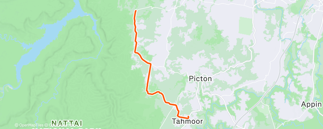 Map of the activity, Lookout ride cut short