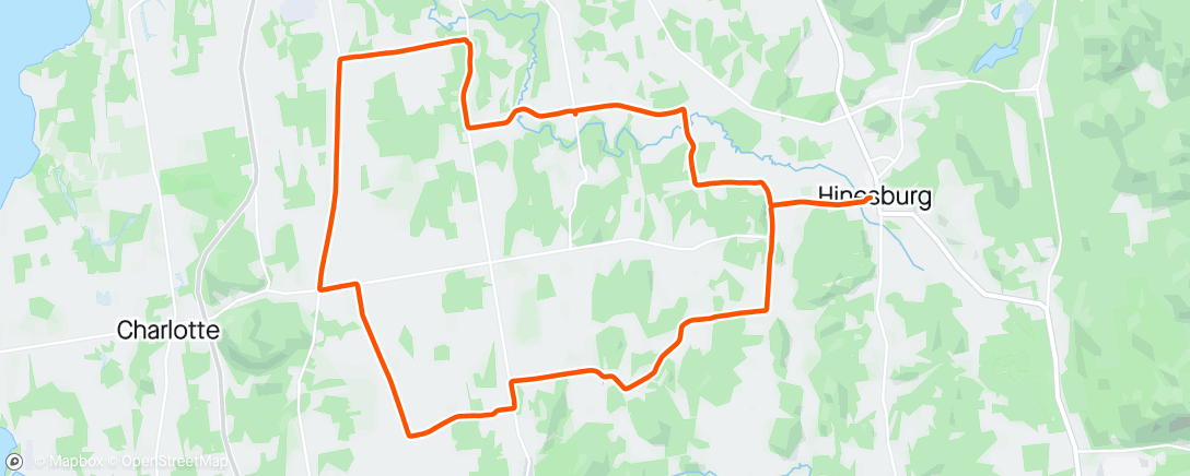 「Hinesburg community ride」活動的地圖
