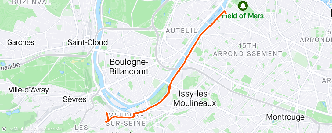 Map of the activity, Commute du jour