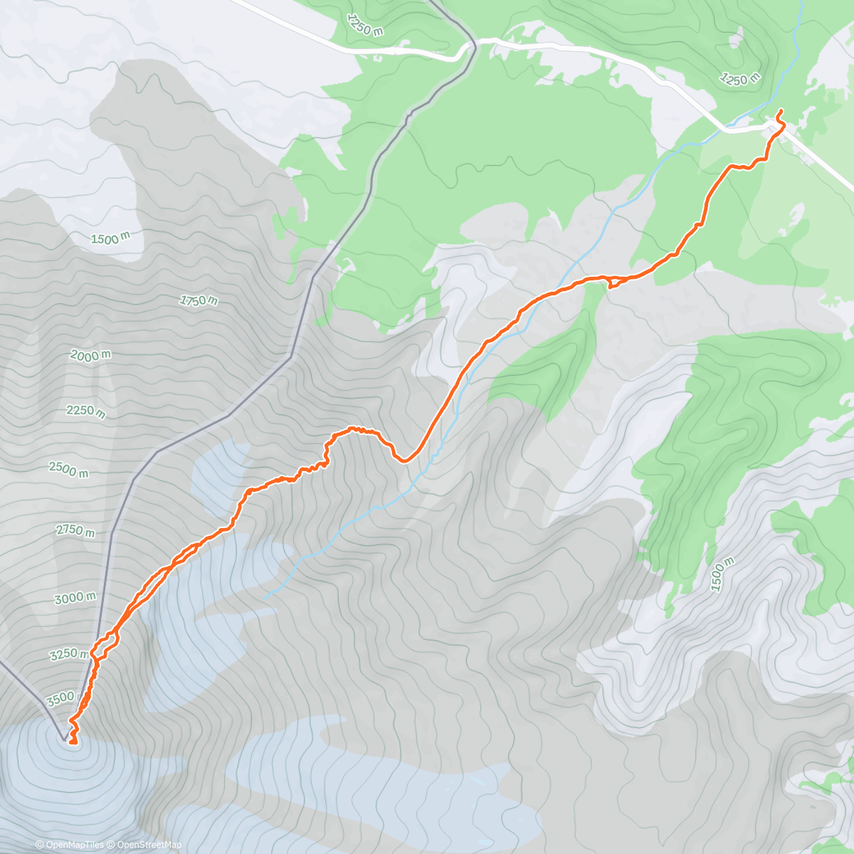 Map of the activity, Vulcano Lanín