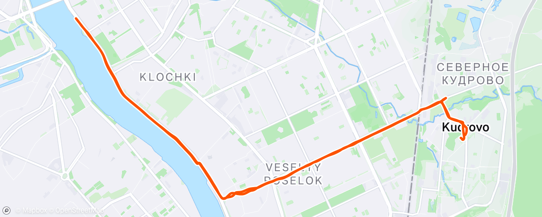Map of the activity, Полуденный забег