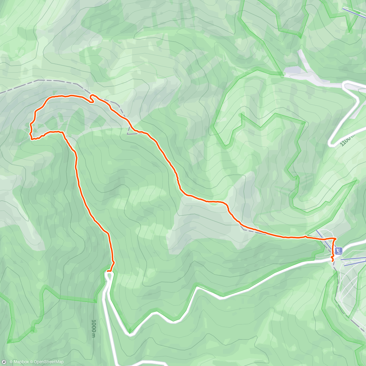 Map of the activity, Morning Hike
