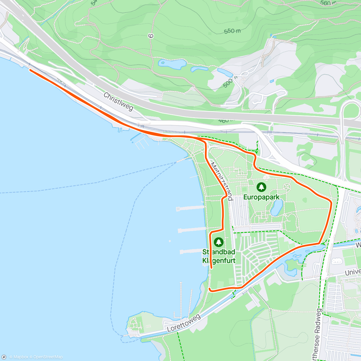 Map of the activity, Kirschblütenlauf