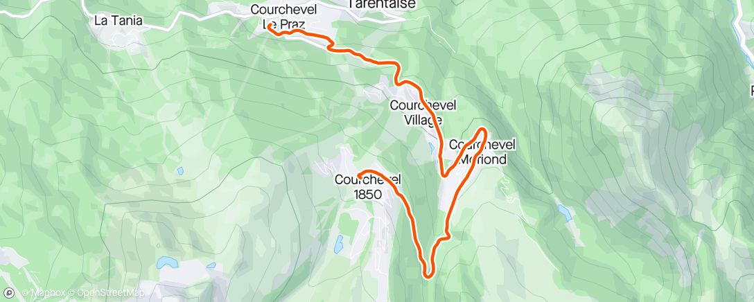 Map of the activity, 📍 Courchevel DERBIKE 📈