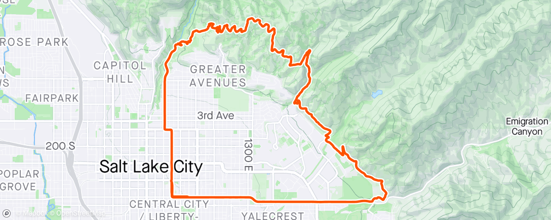 Map of the activity, I haven't been very good at bikes lately