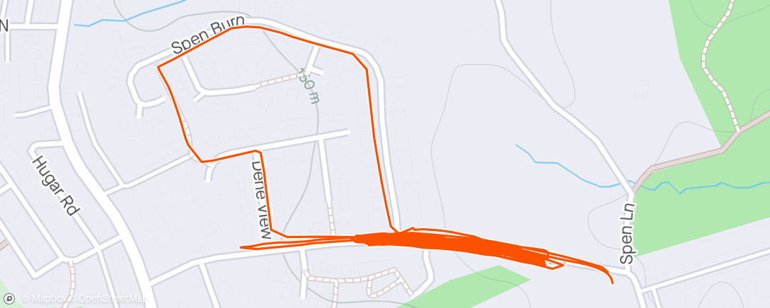 Map of the activity, Tuesday Hill Torture