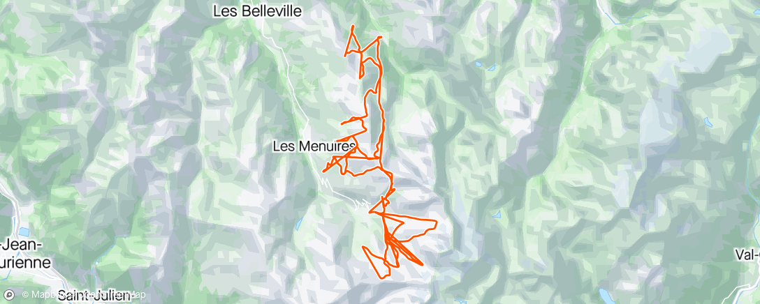 Карта физической активности (Les 3 Vallées - Dag 6)