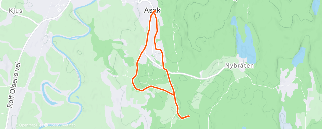 Map of the activity, Kort snøjogg