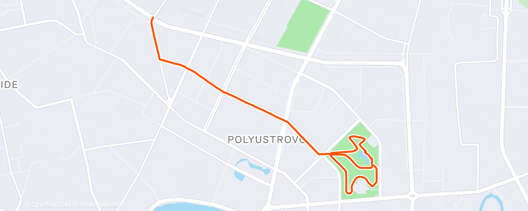 Map of the activity, Morning Run
