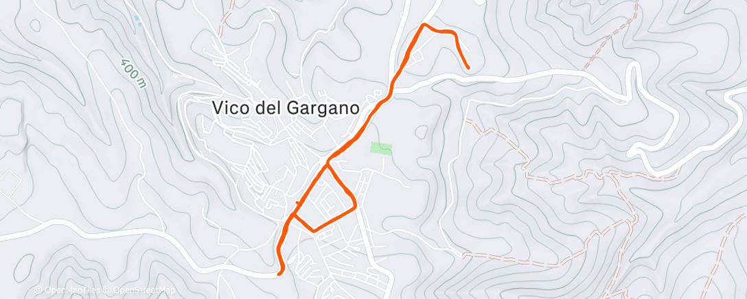 Map of the activity, Corsa dell'ora di pranzo