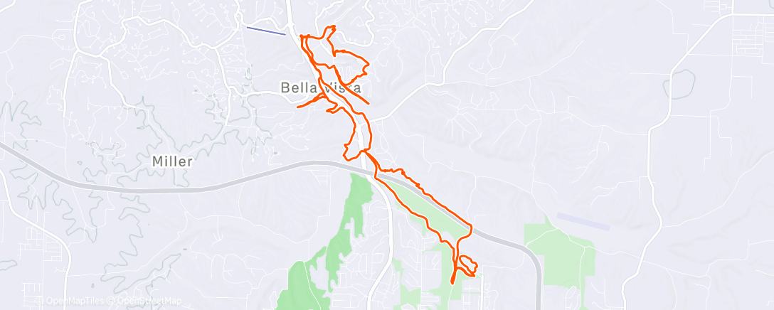 Map of the activity, Fun trail selection for Adam pre NYD ride