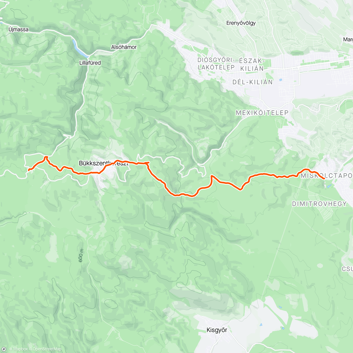 Kaart van de activiteit “Bükki Nemzeti Park_3 trail run”