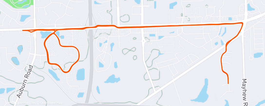 Map of the activity, Morning Run