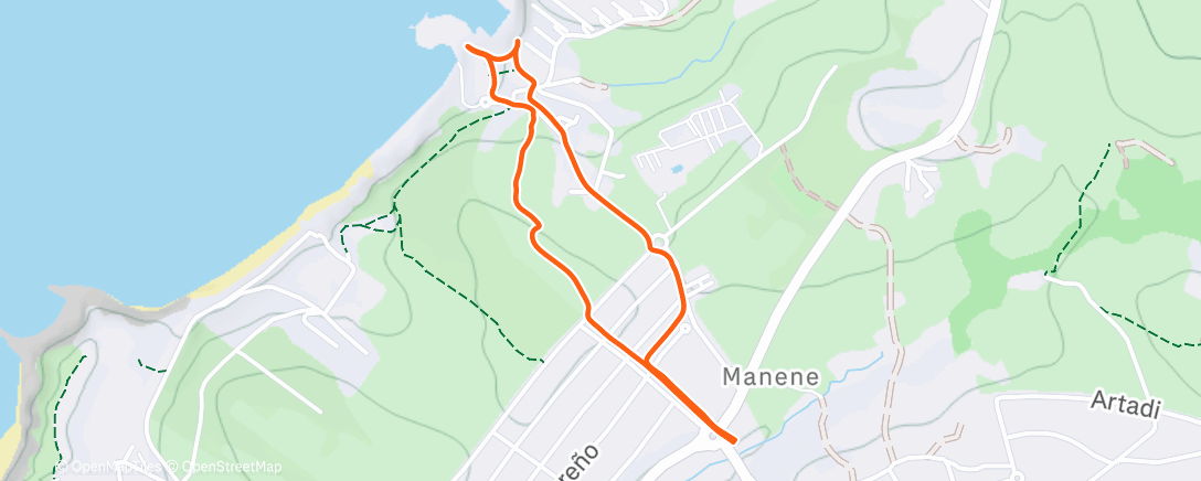 Map of the activity, Morning Walk