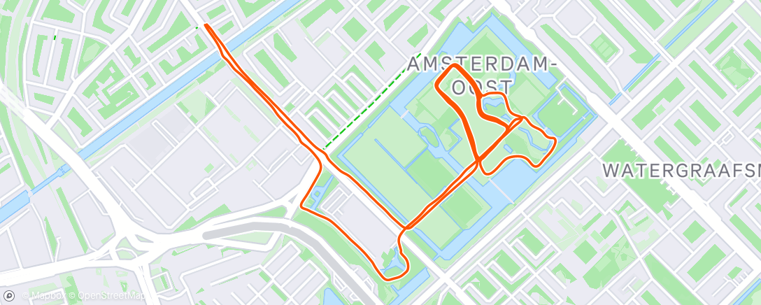 Map of the activity, Morning Run