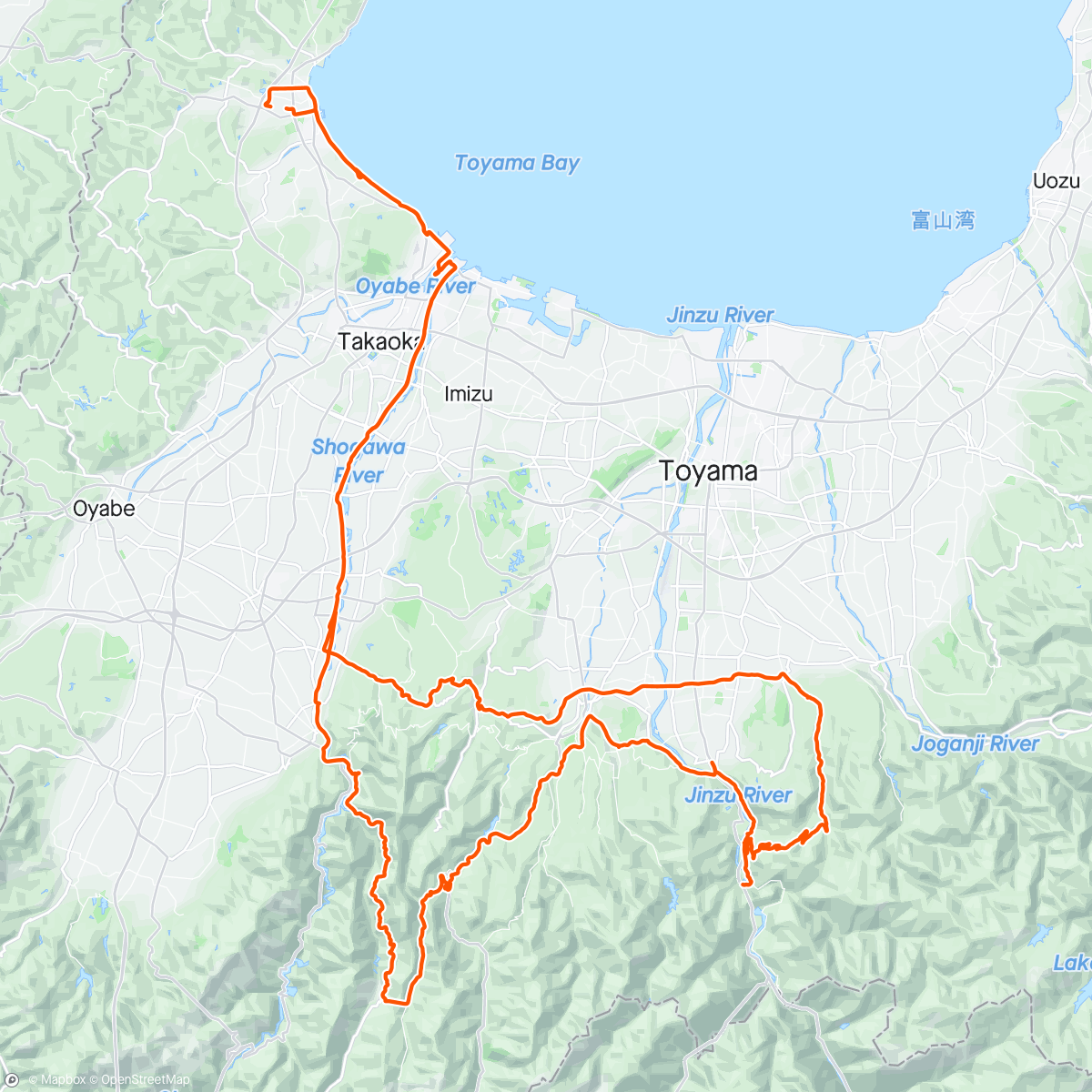 Map of the activity, TOYAMA