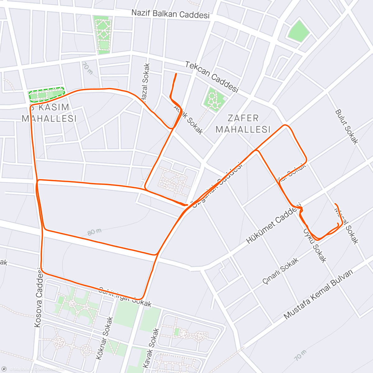 アクティビティ「Road Bike」の地図